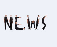 People forming the word News